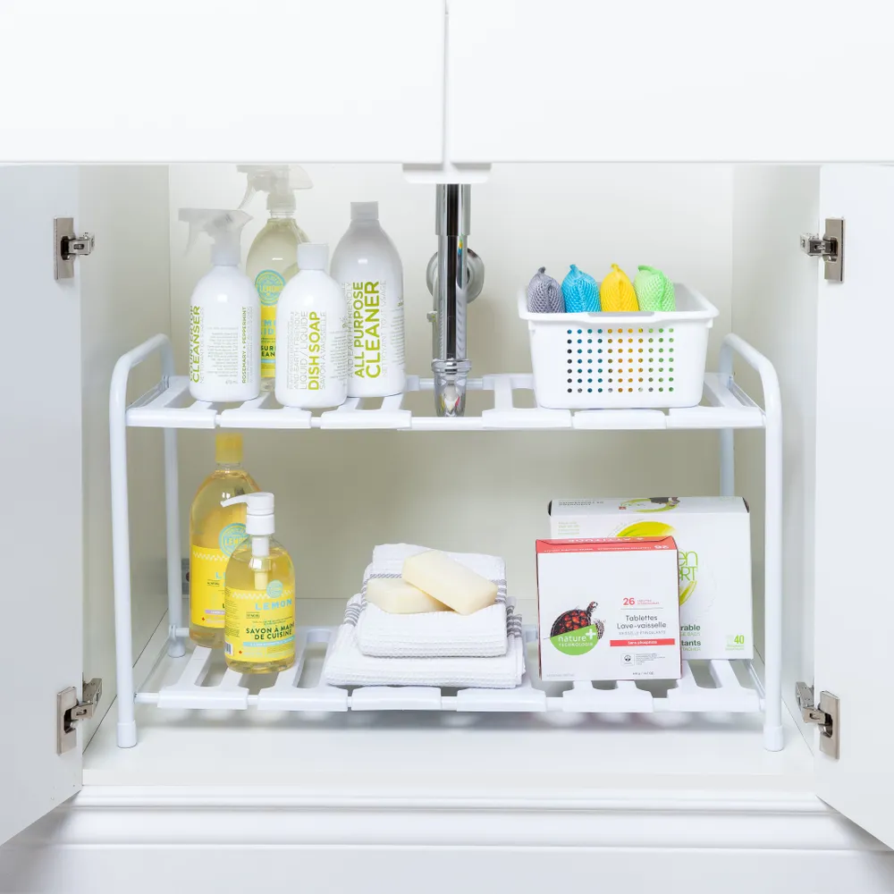 KSP Space Logic Expandable Under Sink Shelf (White) 38/65x31x38.5 cm