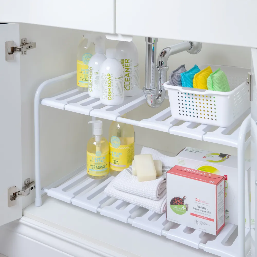 KSP Space Logic Expandable Under Sink Shelf (White) 38/65x31x38.5 cm