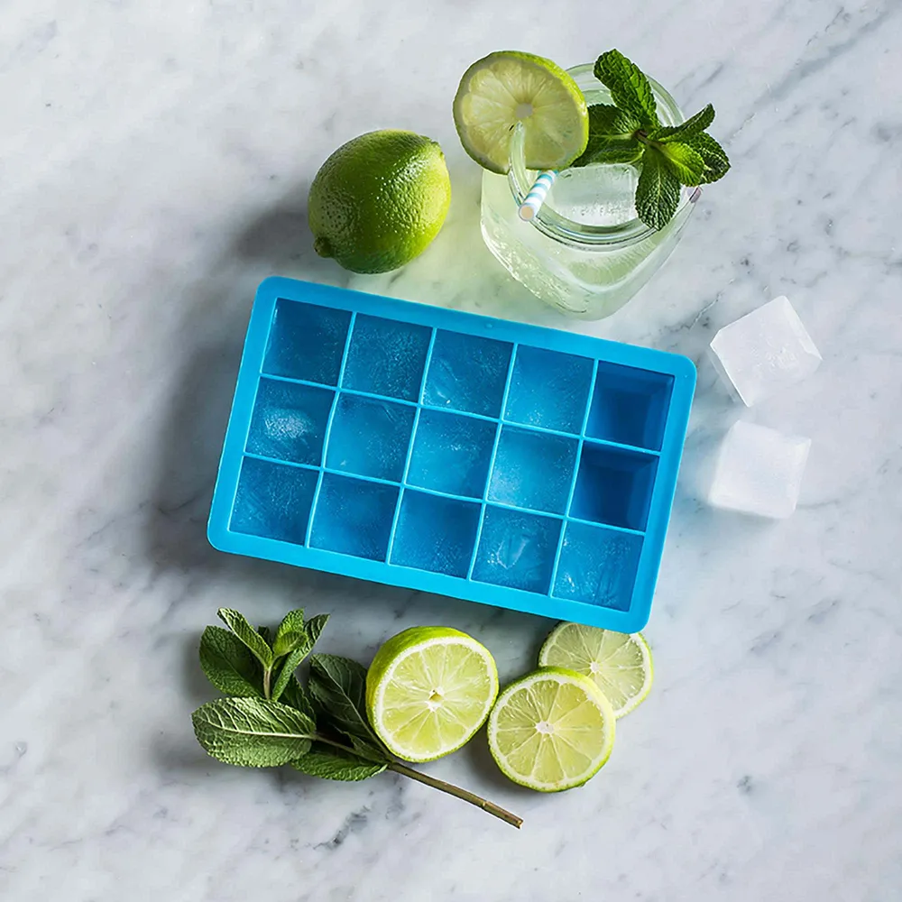 KSP Colour Splash Silicone Ice Cube Tray (Blue)