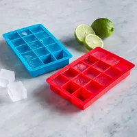 KSP Colour Splash Silicone Ice Cube Tray (Red)