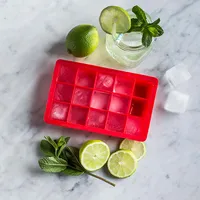 KSP Colour Splash Silicone Ice Cube Tray (Red)