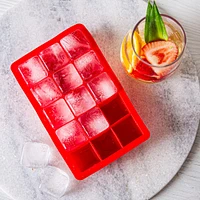 KSP Colour Splash Silicone Ice Cube Tray (Red)