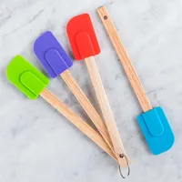 KSP Colour Splash Silicone Spatula - Set of 4 (Multi Colour)