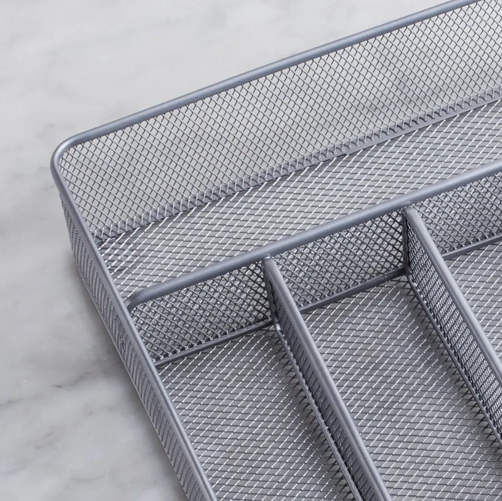 KSP Mesh Cutlery Tray - Small (Silver) 32 x 23.5 x 5 cm