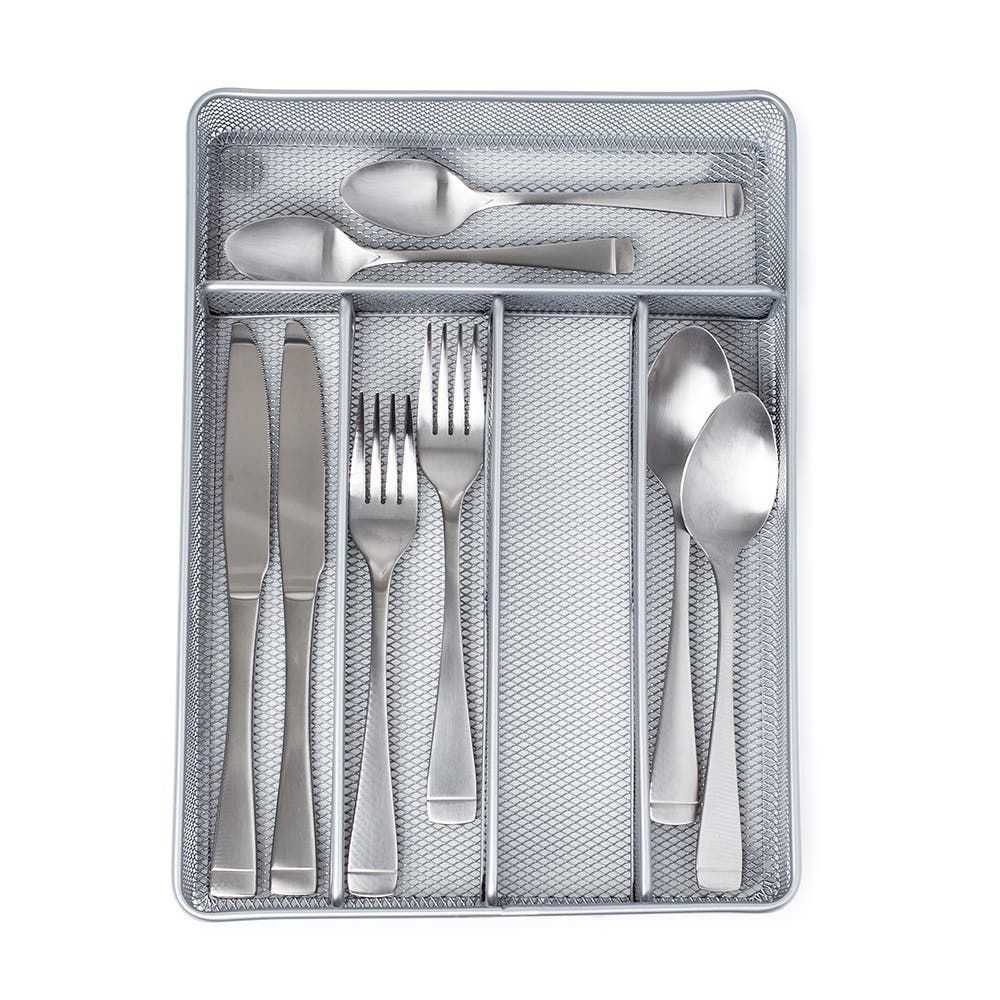 KSP Mesh Cutlery Tray - Small (Silver) 32 x 23.5 x 5 cm