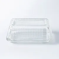 Trudeau Linea Glass Butter Dish (Clear)