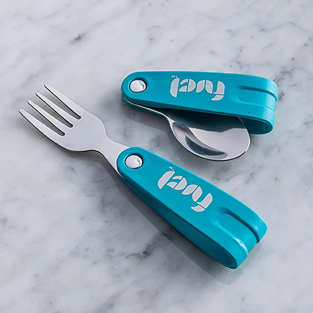 Fuel Primary Foldable Flatware Cdu - Set of 2 (Teal)