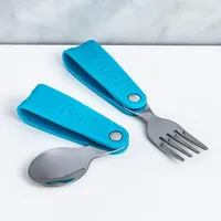 Fuel Primary Foldable Flatware Cdu - Set of 2 (Teal)