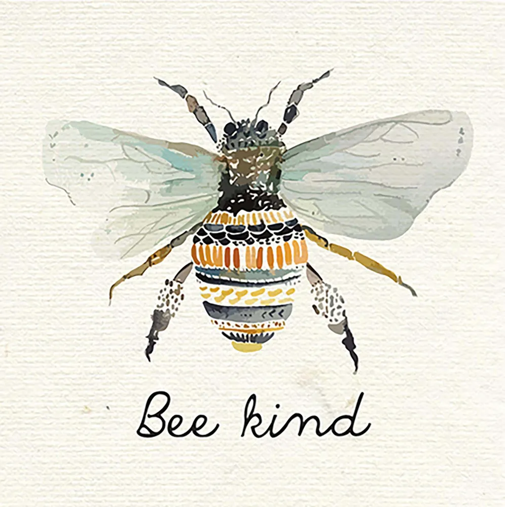 Harman 3-Ply 'Bee Kind' Paper Napkin (White)