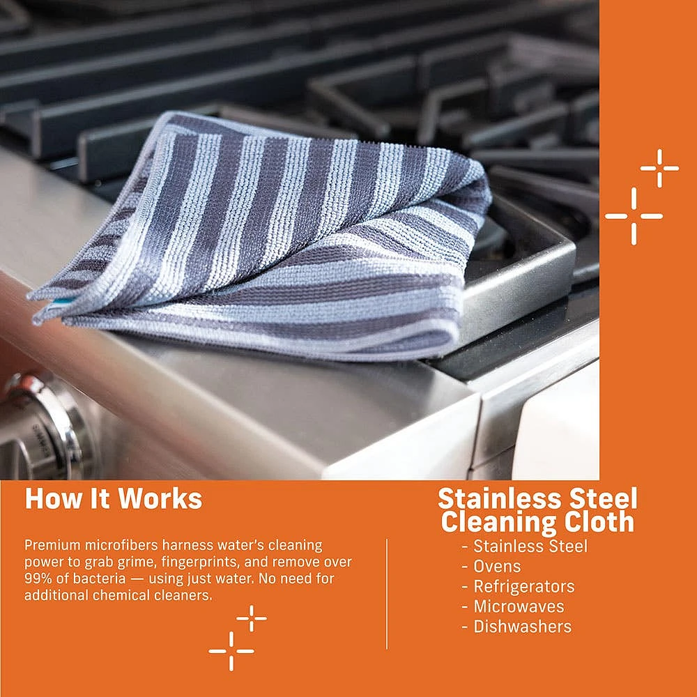 E-Cloth Stainless Microfiber Cleaning Cloth - Set of 4