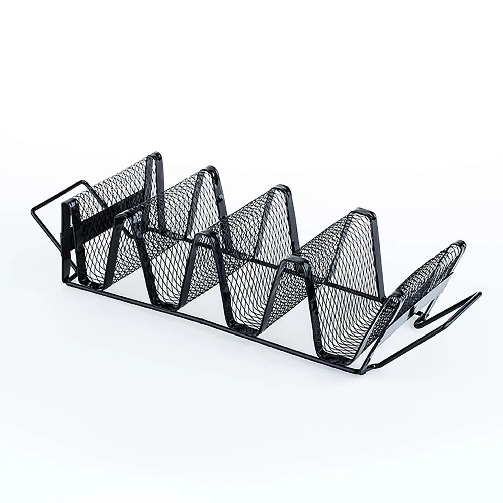 Outset BBQ Non-Stick Taco Rack (Black)