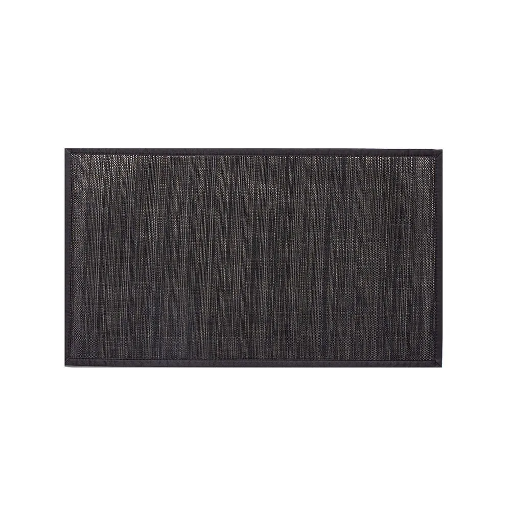 Harman Textaline 'Trace' 20"x34" Vinyl Indoor-Outdoor Mat (Black)