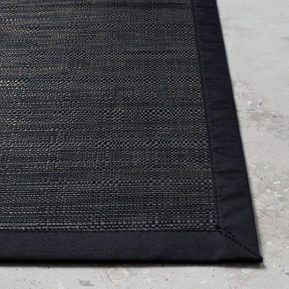 Harman Textaline 'Trace' 60"x84" Vinyl Indoor-Outdoor Mat (Black)
