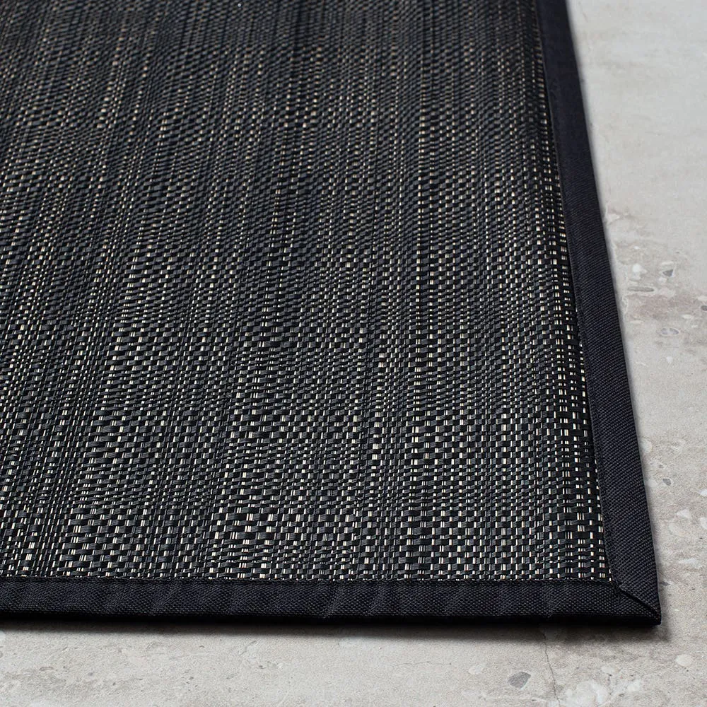 Harman Textaline 'Trace' 24"x72" Vinyl Indoor-Outdoor Mat (Black)