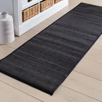 Harman Textaline 'Trace' 24"x72" Vinyl Indoor-Outdoor Mat (Black)