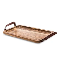 James F Rustique Medium Acacia Wood Serving Tray (Natural)