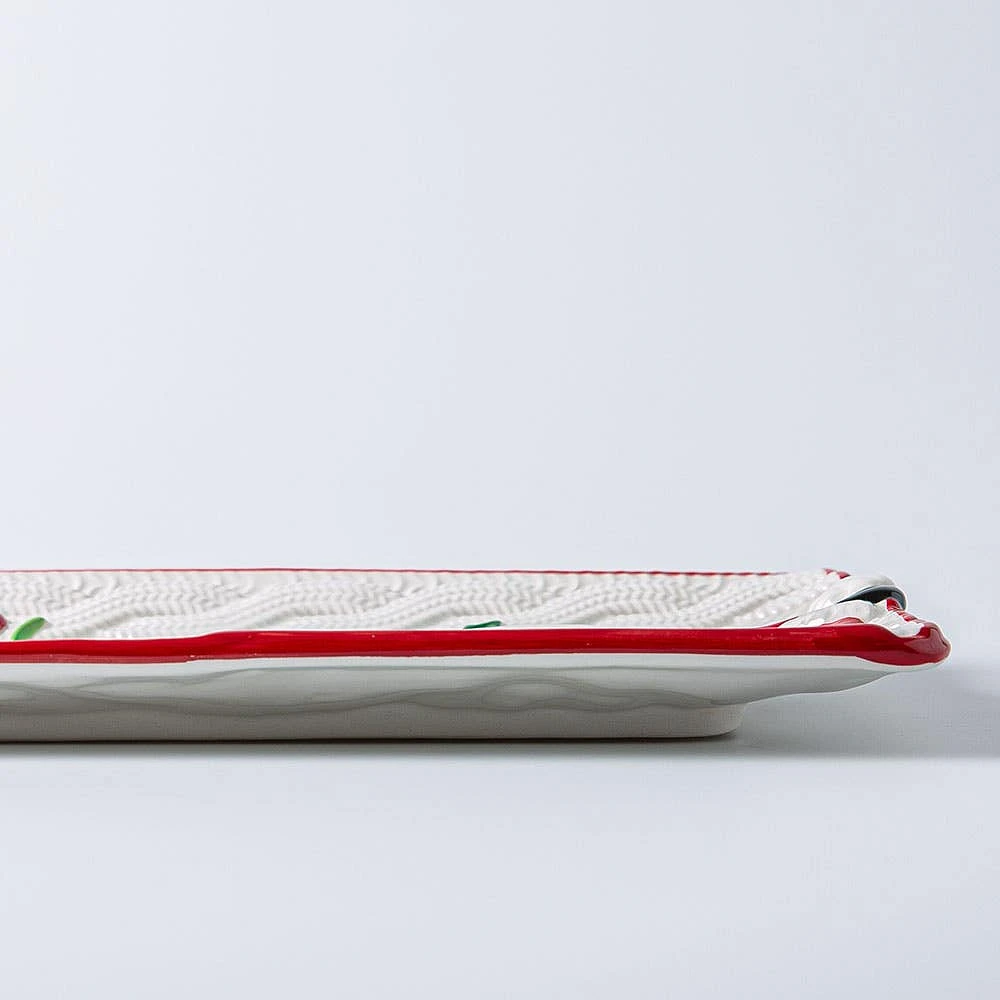 KSP Christmas Knit 'Santa' Rectangular Platter 32.5x21cm