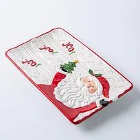 KSP Christmas Knit 'Santa' Rectangular Platter 32.5x21cm