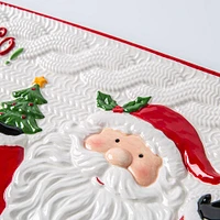 KSP Christmas Knit 'Santa' Rectangular Platter 32.5x21cm