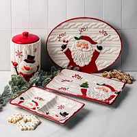 KSP Christmas Knit 'Santa' Rectangular Platter 32.5x21cm