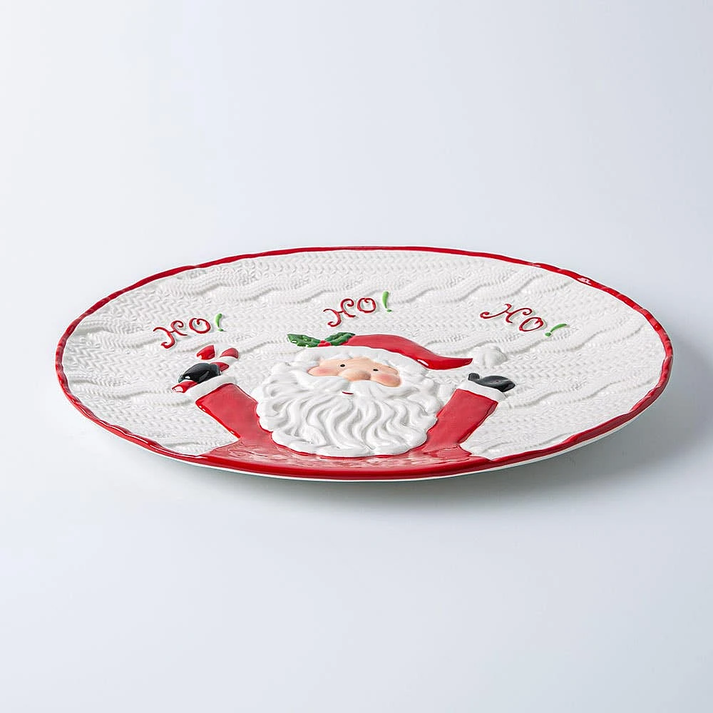 KSP Christmas Knit 'Santa' Oval Platter 38.5x28.5cm