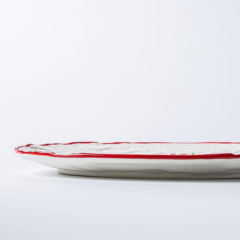 KSP Christmas Knit 'Santa' Oval Platter 38.5x28.5cm