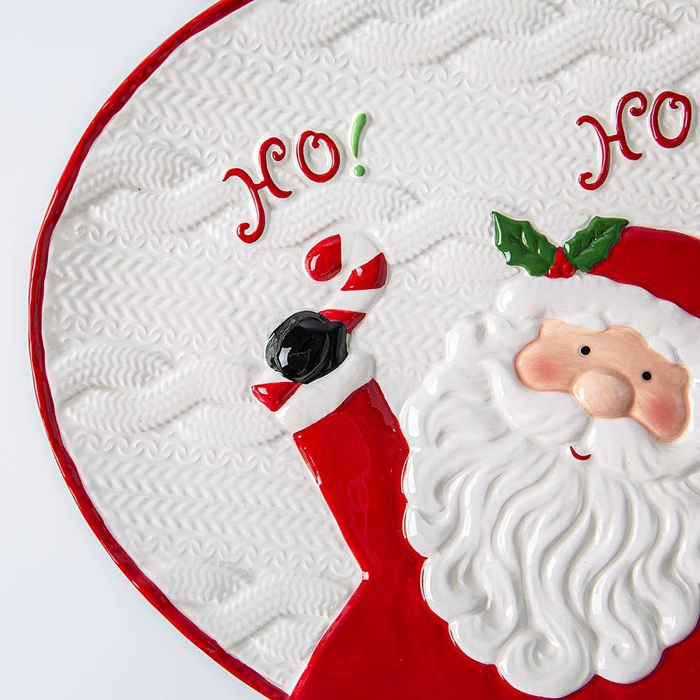 KSP Christmas Knit 'Santa' Oval Platter 38.5x28.5cm