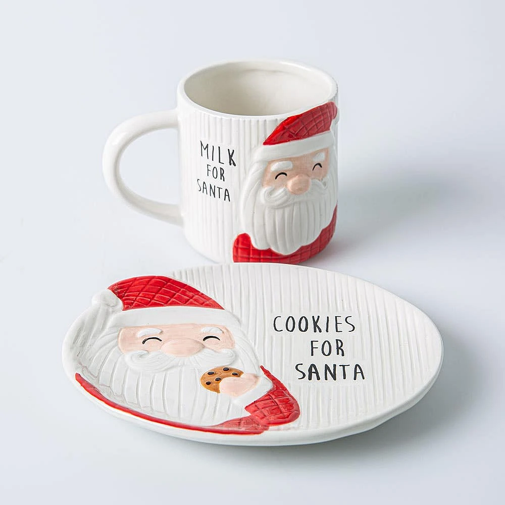 KSP Christmas For Santa Ceramic Mug & Plate - Set of 2