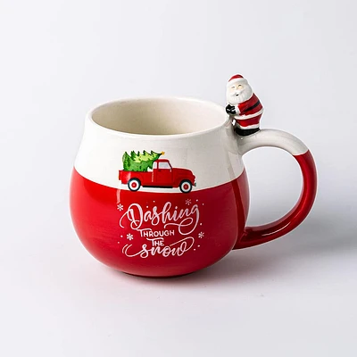 KSP Christmas Joyful Character 'Santa' Ceramic Mug 410ml