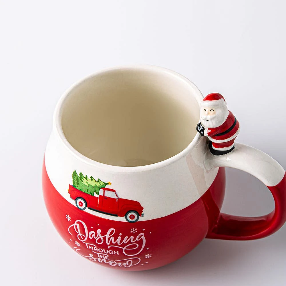 KSP Christmas Joyful Character 'Santa' Ceramic Mug 410ml