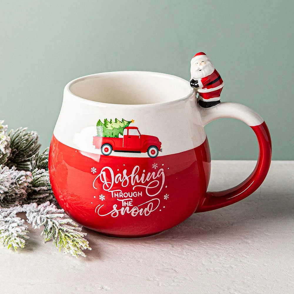 KSP Christmas Joyful Character 'Santa' Ceramic Mug 410ml