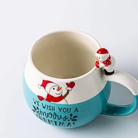 KSP Christmas Joyful Character 'Snowman' Ceramic Mug 410ml