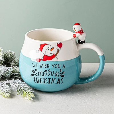 KSP Christmas Joyful Character 'Snowman' Ceramic Mug 410ml