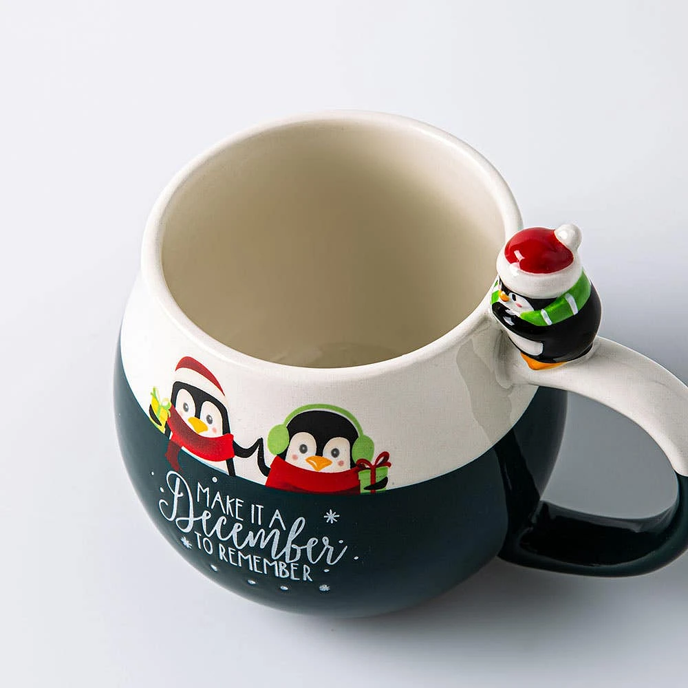 KSP Christmas Joyful Character 'Penguin' Ceramic Mug 410ml