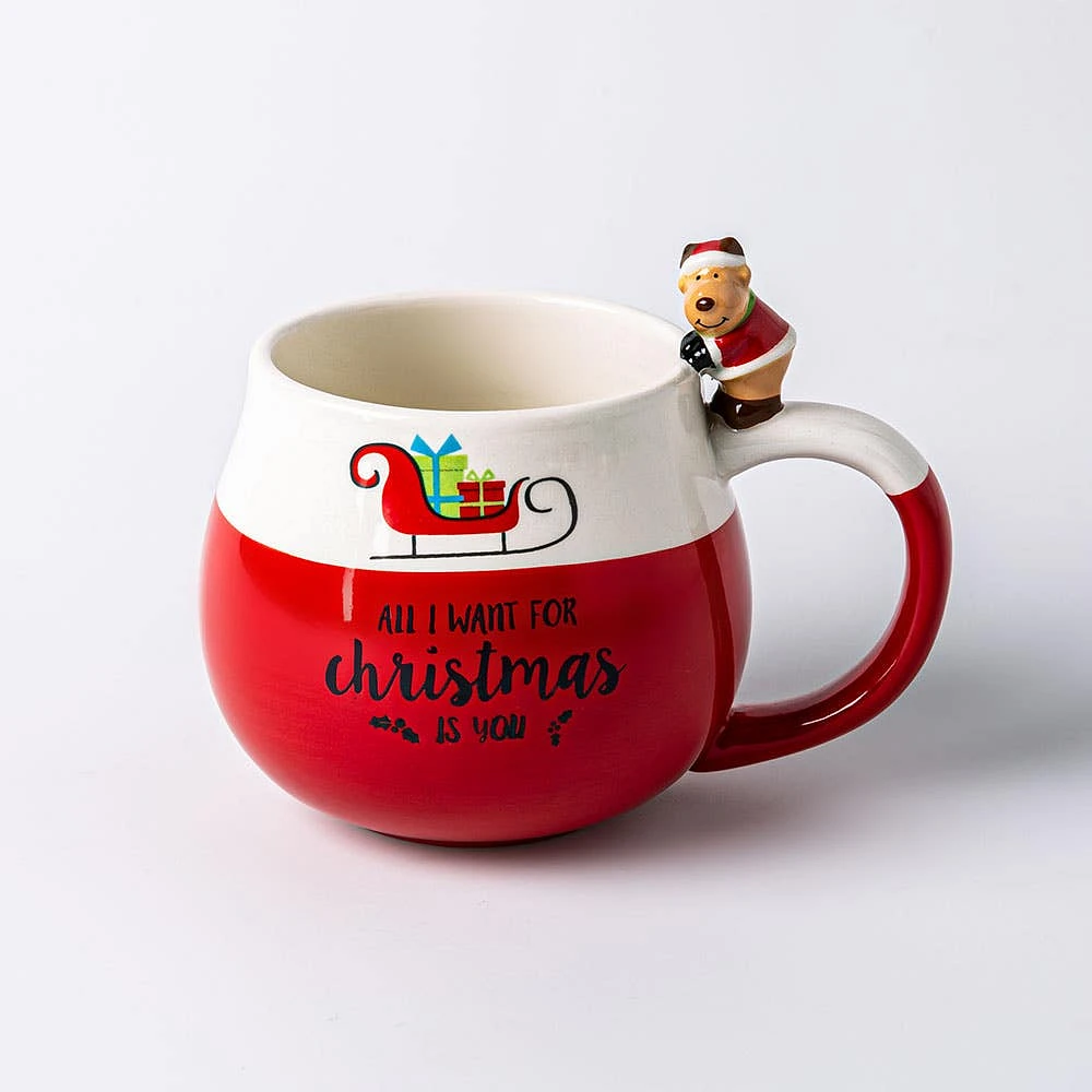 KSP Christmas Joyful Character 'Reindeer' Ceramic Mug 410ml