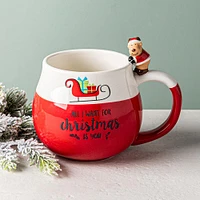 KSP Christmas Joyful Character 'Reindeer' Ceramic Mug 410ml