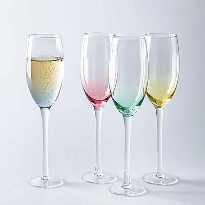 KSP Mingle Rainbow Champagne Glass - Set of 4 (7.2oz.)