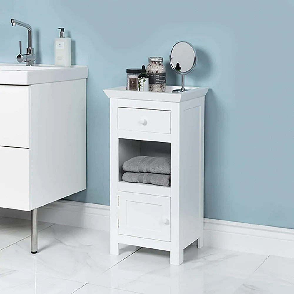 KSP Tivoli Wood Towel Cabinet (White)