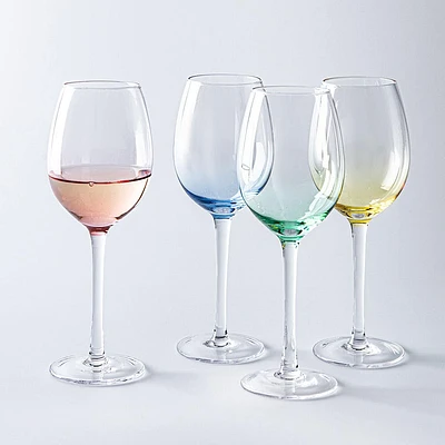 KSP Mingle Rainbow White Wine Glass - Set of 4 (10.6oz.)