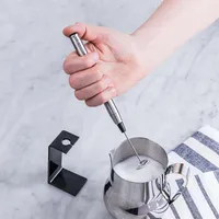 KSP Stylo Battery Milk Frother with Stand (Stainless Steel)