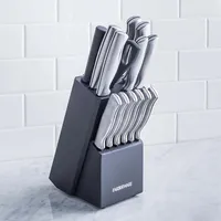 Farberware 15pc Stainless Stamped Wood Knife Set (Charcoal)