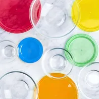 KSP Vibe Glass Mixing Bowl with Lids - Set of 10 (Multi Colour)