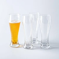 KSP Soiree Etched Pilsner Beer Glass - Set of 4 (17oz.)