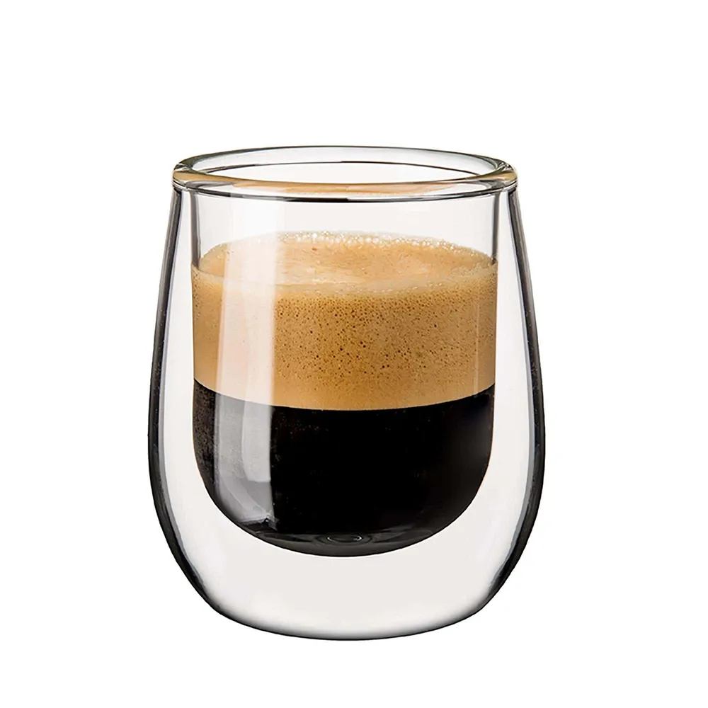 KSP Milano Double Wall Espresso Glass - 80 ml, Set of 2