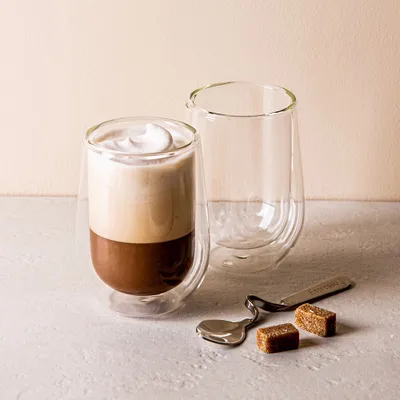 KSP Milano Double Wall Cappuccino Glass - 200 ml, Set of 2
