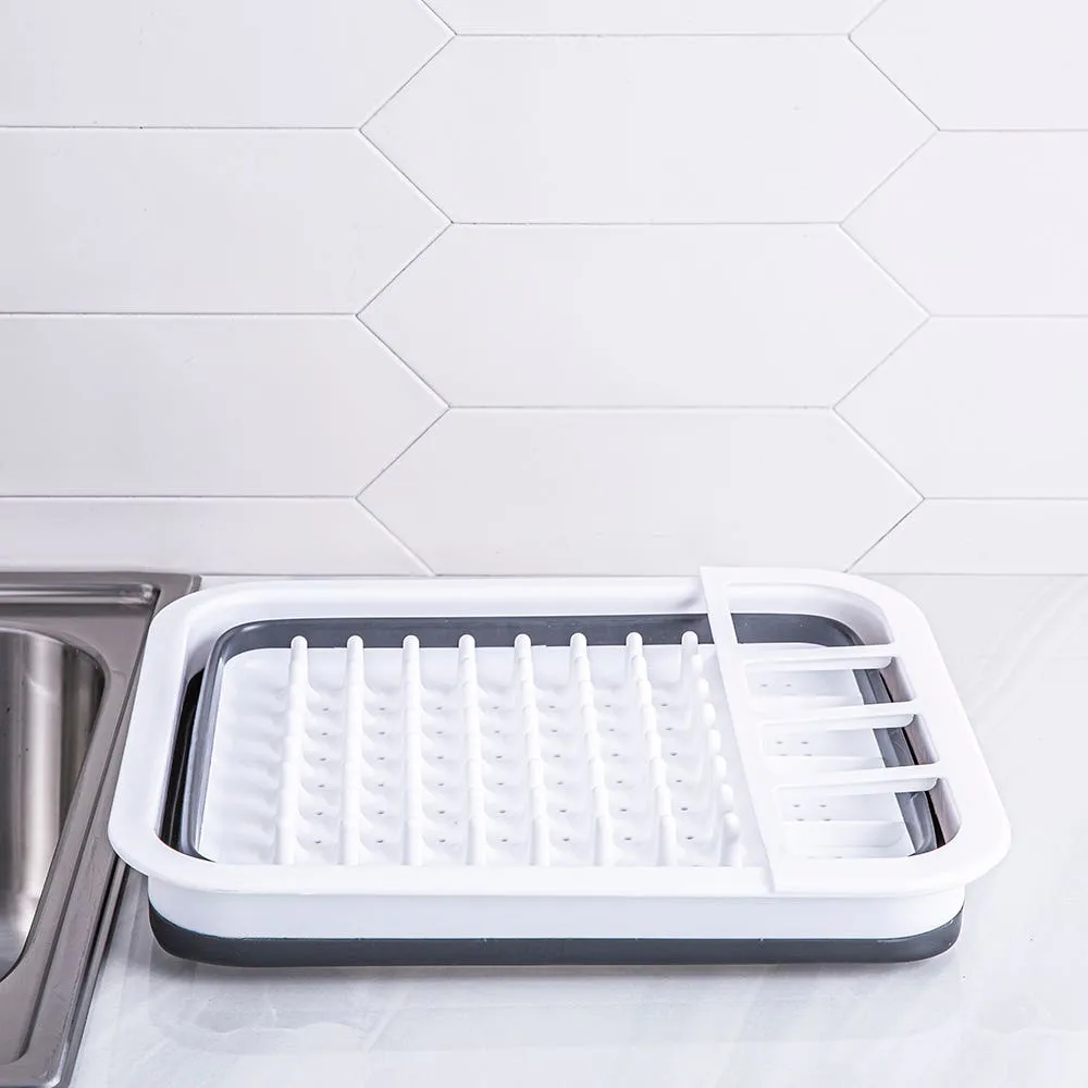 KSP Tubby Collapsible Dish Rack (White/Grey)