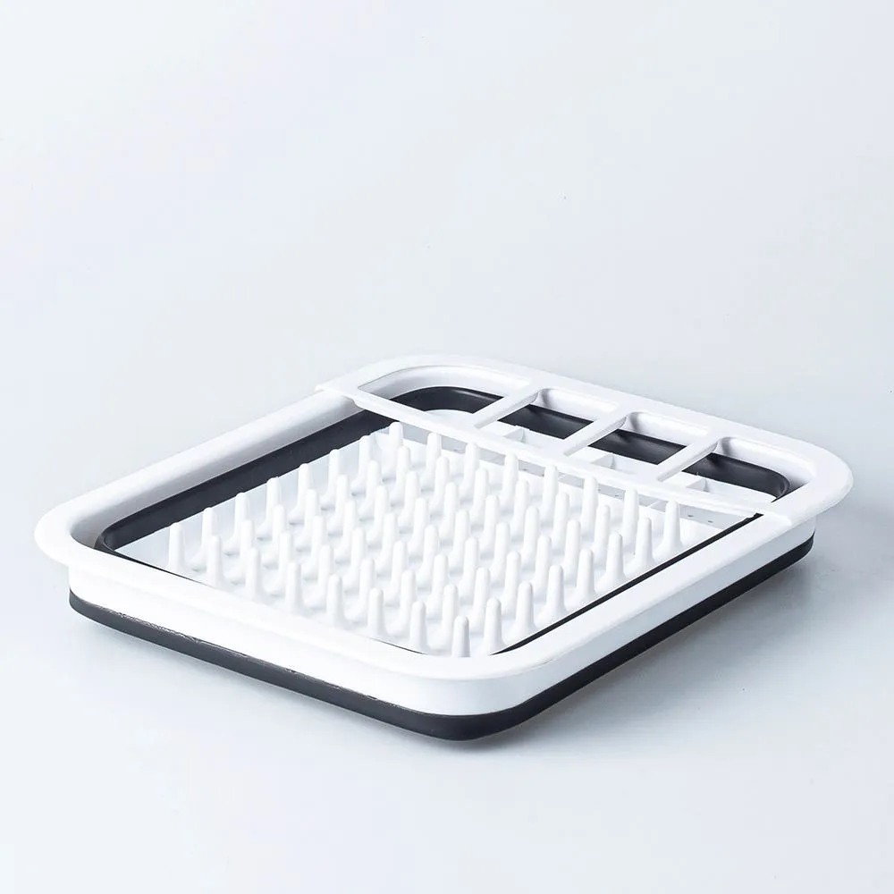 KSP Tubby Collapsible Dish Rack (White/Grey)