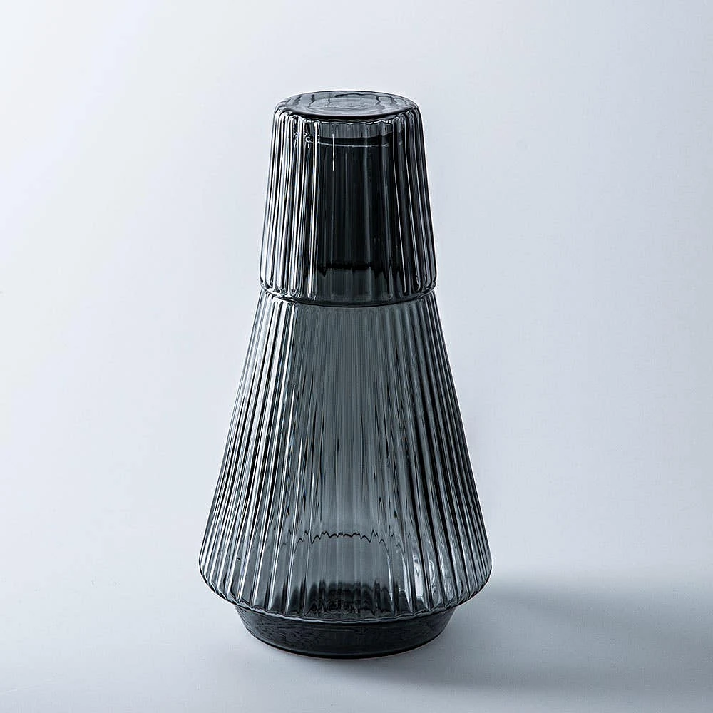 KSP Maya Bedside Water Carafe with Glass (Smoke)