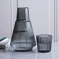 KSP Maya Bedside Water Carafe with Glass (Smoke)
