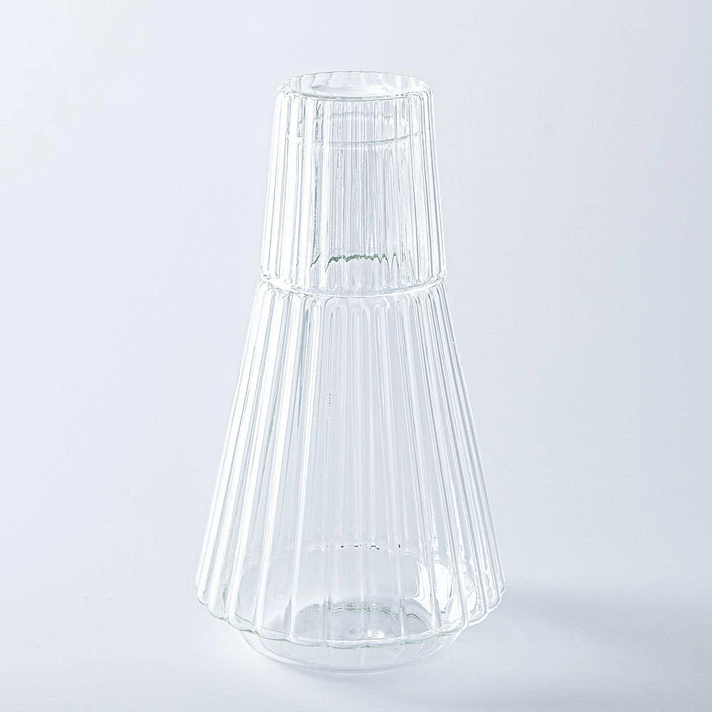 KSP Maya Bedside Water Carafe with Glass (Clear)